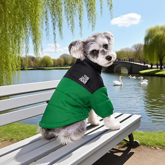 Dog Coat Dog Warm Jacket, 4 Legs Covered Waterproof Windproof Reflective Warm Dog Vest, Zippered Adjustable Outdoor Dog Snow Jac