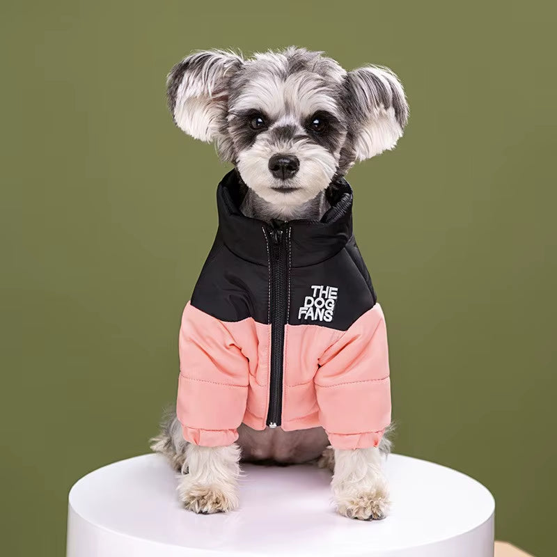 Dog Coat Dog Warm Jacket, 4 Legs Covered Waterproof Windproof Reflective Warm Dog Vest, Zippered Adjustable Outdoor Dog Snow Jac