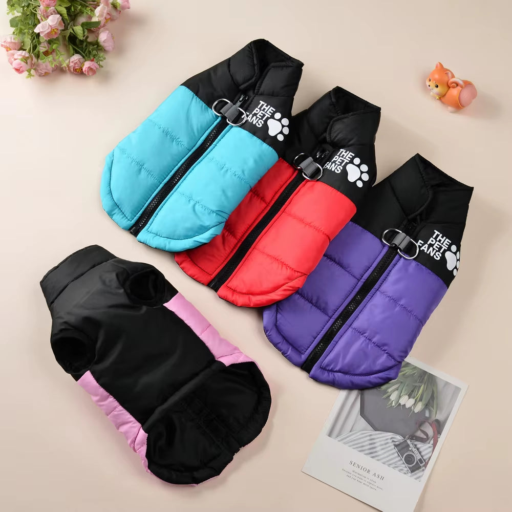 Dog Clothes with D-Ring Pet Dog Jacket Coat for Small Medium Dog Winter Windproof Puppy Costumes Cat Warm Clothing Chihuahua Pug
