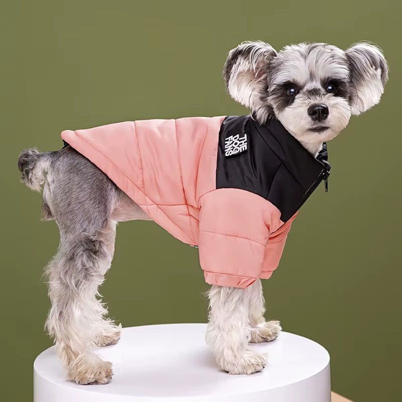 Dog Coat Dog Warm Jacket, 4 Legs Covered Waterproof Windproof Reflective Warm Dog Vest, Zippered Adjustable Outdoor Dog Snow Jac