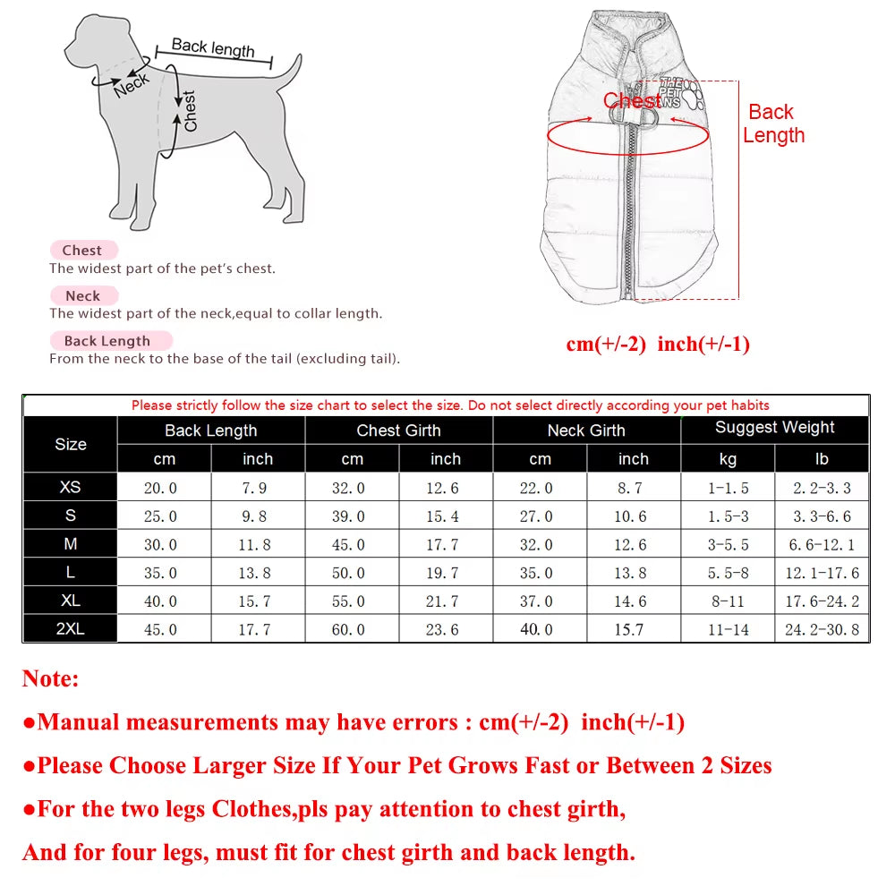 Dog Clothes with D-Ring Pet Dog Jacket Coat for Small Medium Dog Winter Windproof Puppy Costumes Cat Warm Clothing Chihuahua Pug